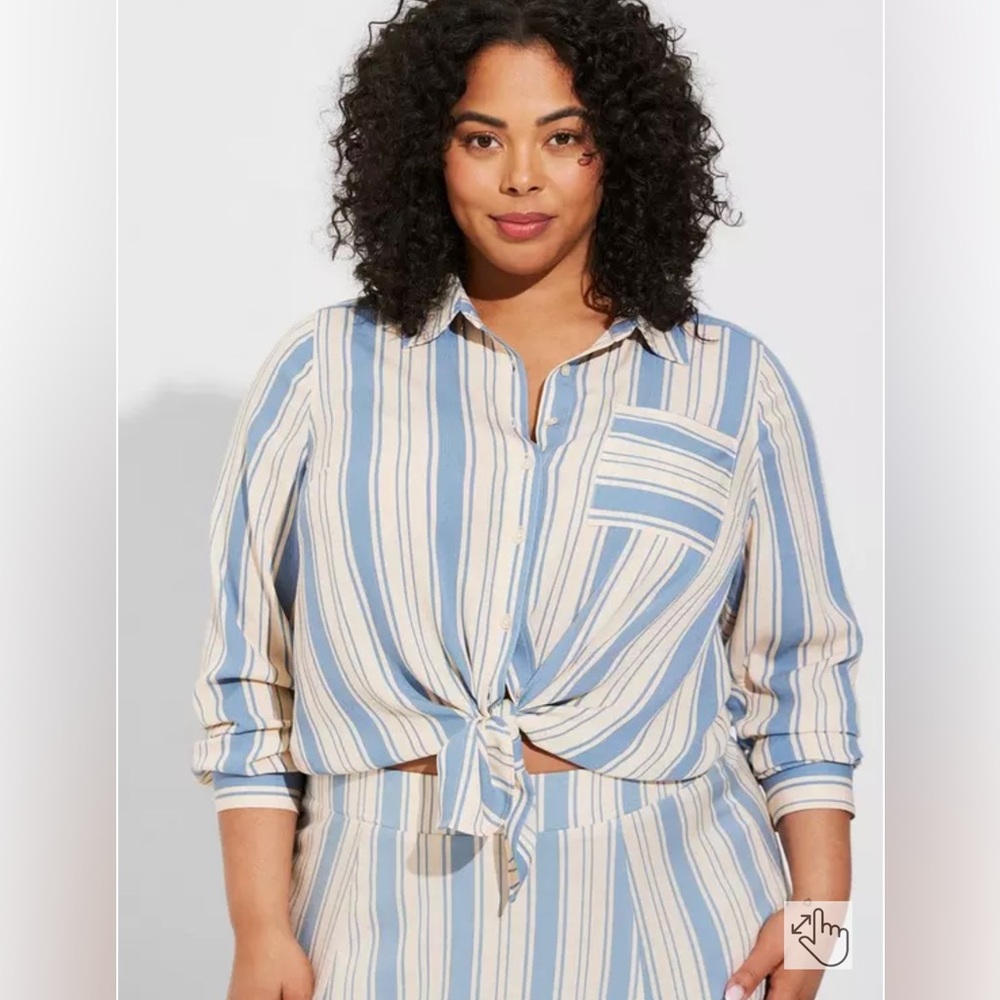 Torrid Women's Button Up Long Sleeve Shirt Top